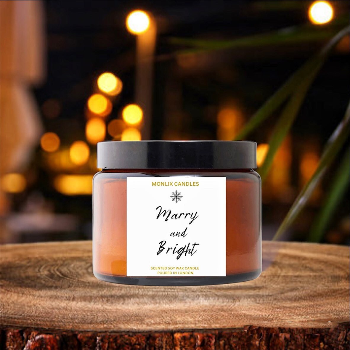 Christmas Spice Candle,Christmas gift for her,Winter scented candle,Stocking filler,Secret Santa gift,Festive candle,Amber glass jar candle