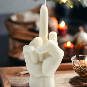 XL Large Middle Finger Candle,Fuck you,Funny birthday gift,Christas funny gift,Finger candle,rude gift for him,best friend gift,swear gift image 4