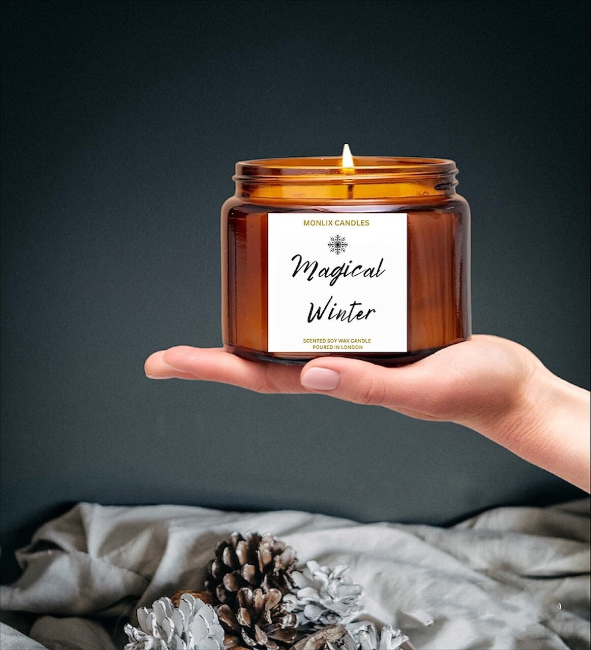 Large Christmas Candlechristmas Candle Giftfestive Etsy UK