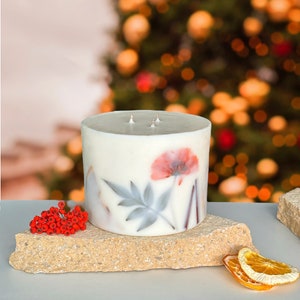 XL Large 3 wick candle,Christmas candle,Festive candle,Christmas gift,Christmas spice candle,Christmas scent,Festive gift idea for her,vegan image 2