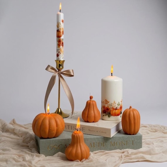 Pumpkin orange förmige große Kerze, Kürbis Duftkerzen, Halloween Kerzen, Herbst Kerze, Herbst Dekor, Kürbis Duftkerzen