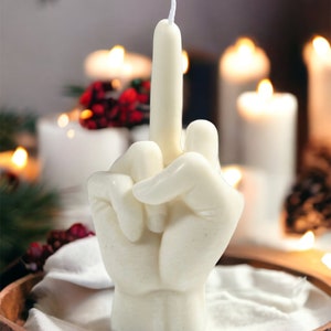 XL Large Middle Finger Candle,Fuck you,Funny birthday gift,Christas funny gift,Finger candle,rude gift for him,best friend gift,swear gift image 5