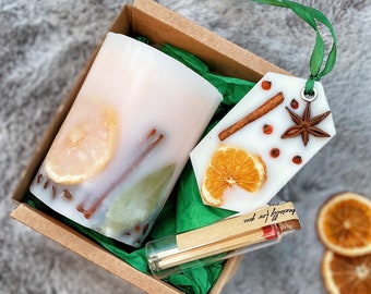Large Christmas candle,Christmas gift box,Festive gift box,Christmas gift set,Christmas spice,Christmas gift hamper,Christmas gift for women