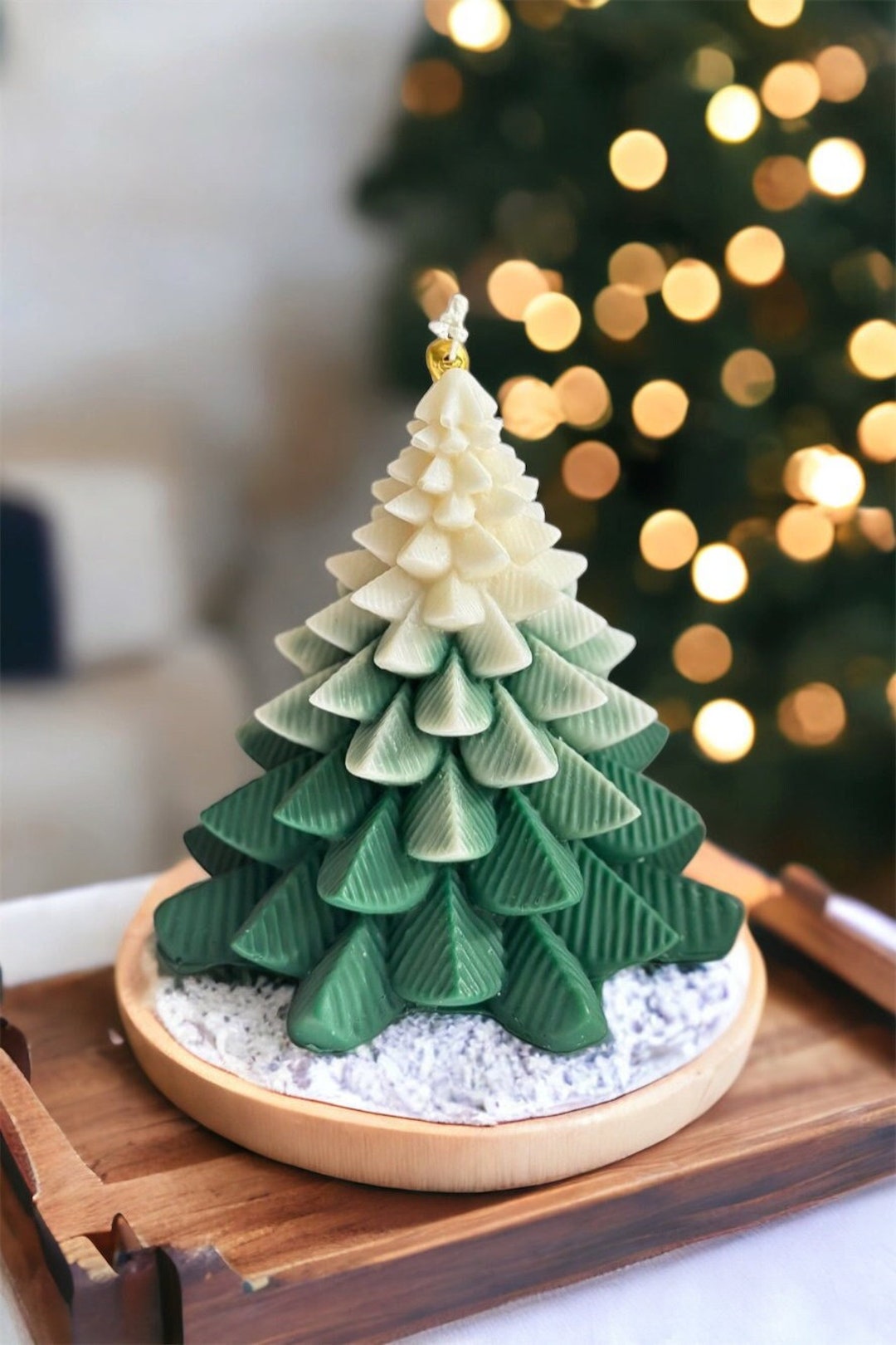 Christmas Tree Pillar Candle,christmas Candle Gift,christas Tree Shaped