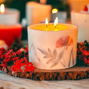XL Large 3 wick candle,Christmas candle,Festive candle,Christmas gift,Christmas spice candle,Christmas scent,Festive gift idea for her,vegan image 6