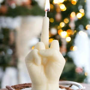 XL Large Middle Finger Candle,Fuck you,Funny birthday gift,Christas funny gift,Finger candle,rude gift for him,best friend gift,swear gift image 7