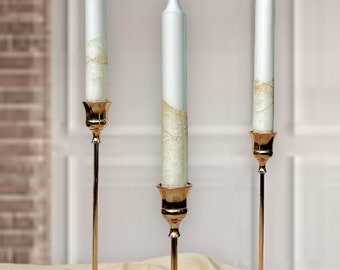 Candele Cera Naturale Lunga Durata CANDWAX, Set Di 3 Candele Decorative