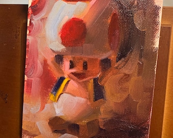 Pintura al óleo de sapo