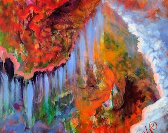 Peering into an Interwoven Space - Original Acrylic Painting