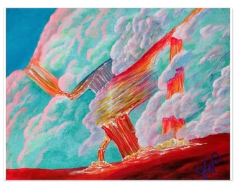 Abstract Landscape Poster – "The Disorientation of Bliss" Art Print