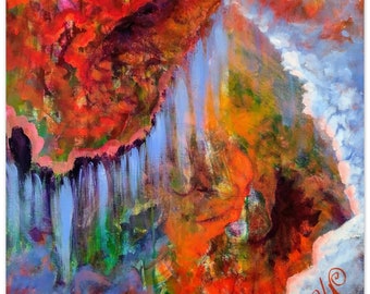 Abstract Cave Art Poster – Jasmine Witzke Painting