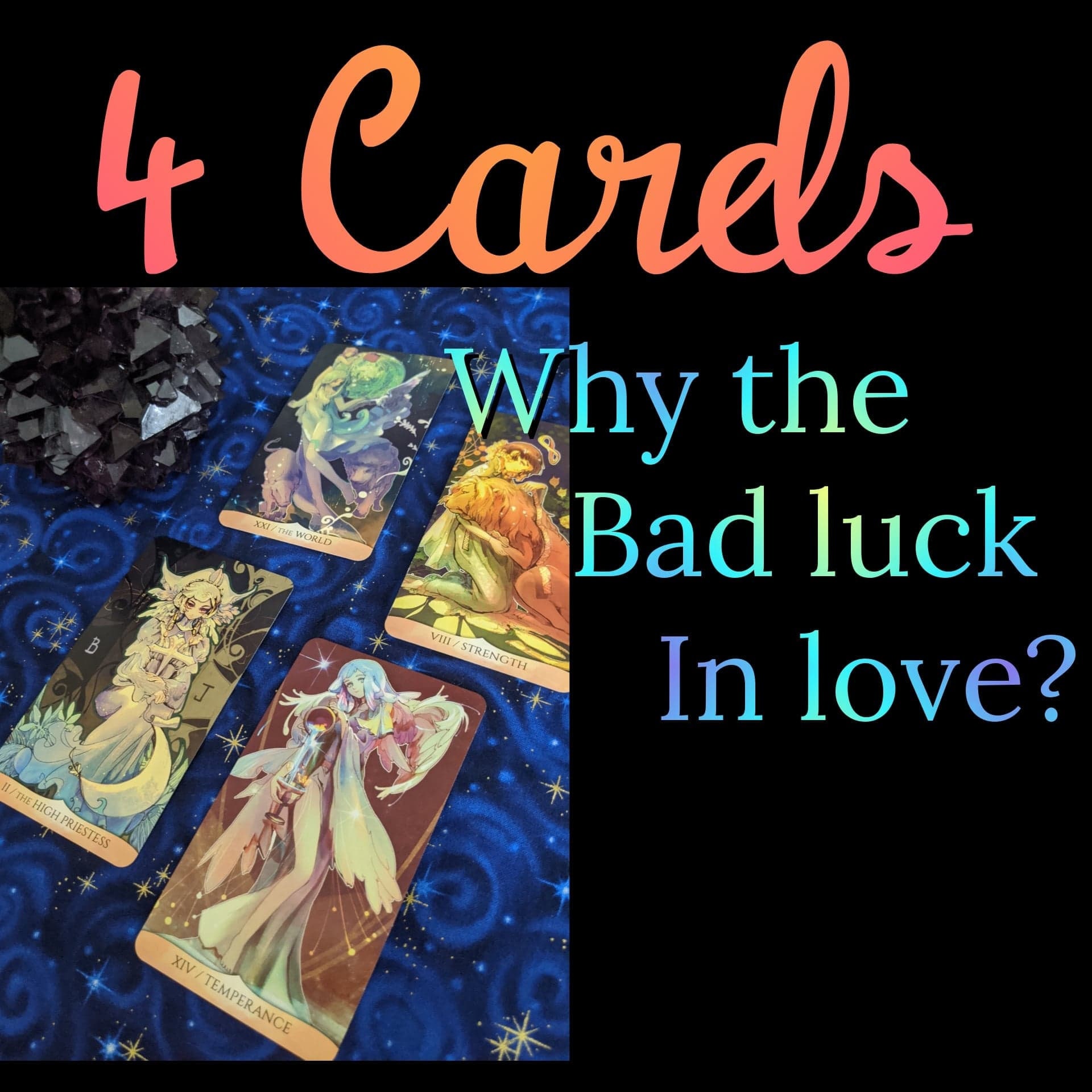 4 Card Bad Luck in Love General Guidance Tarot Life Coaching Etsy UK