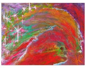 Cosmos Art Print – Colorful Space Painting Poster