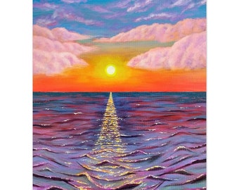 Seascape Sunset Clouds Poster – "Serenity" Art Print