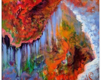 Peering into an Interwoven Space - Canvas Print of Original Art