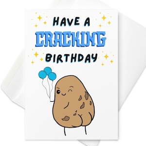 Have a cracking birthday card | funny potato butt greetings card