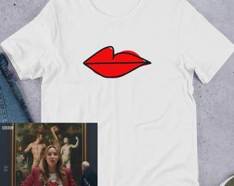 Camiseta con los labios de Villanelle / Camiseta ecológica de calidad / Escena de Killing Eve en Ámsterdam