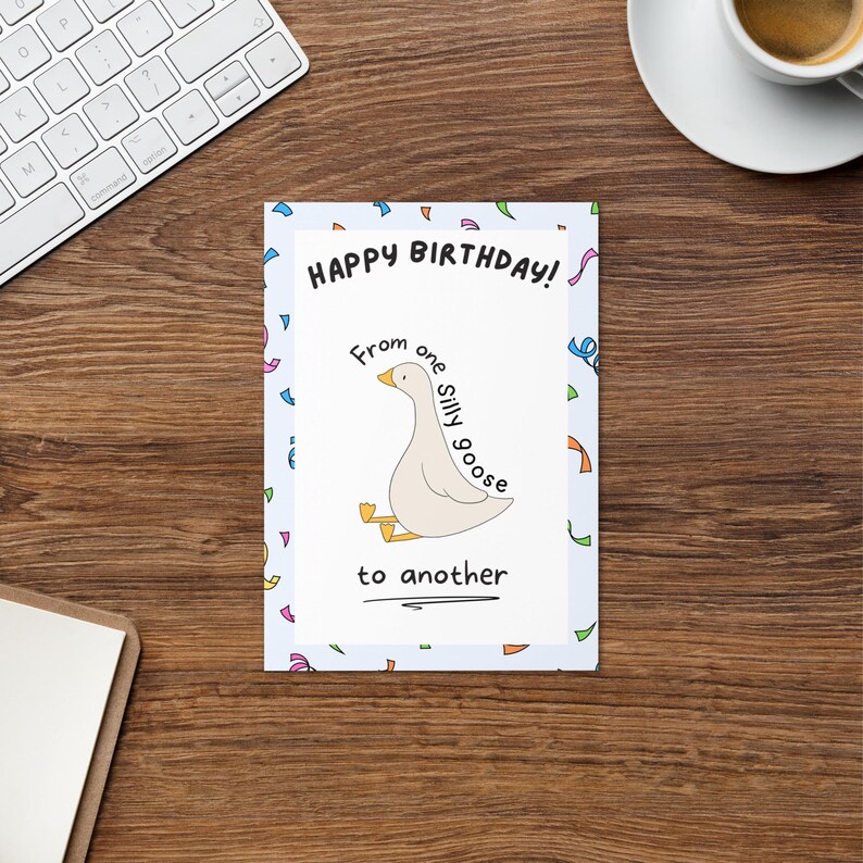 Funny Silly Goose Birthday Card | Humorous A5 Greeting Card - Etsy