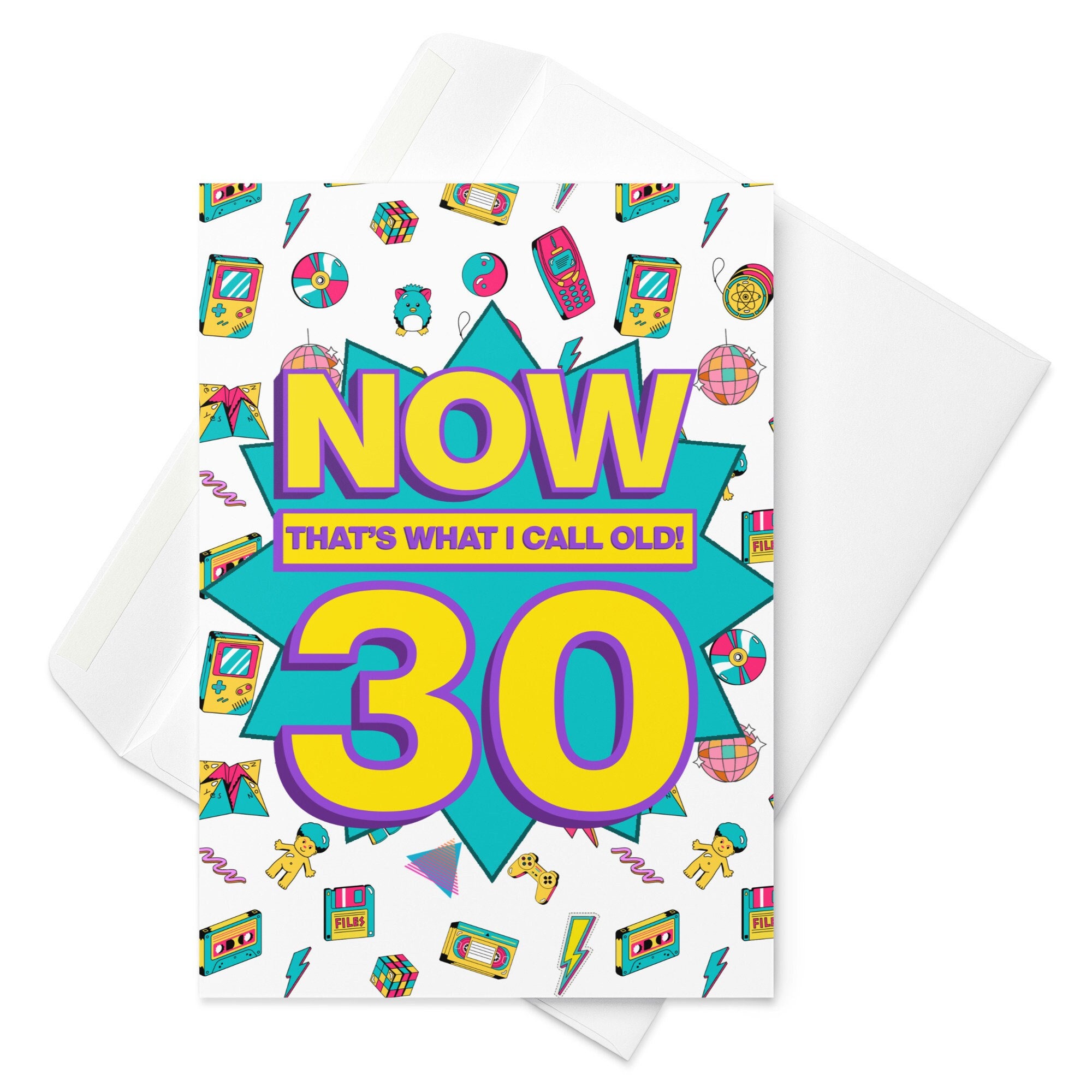 Now that’s what I call old! 30th birthday! Large greetings card | personalised birthday card for 30 year olds