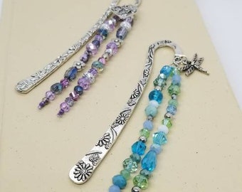 Beaded Metal Hook Style Dragonfly Bookmark