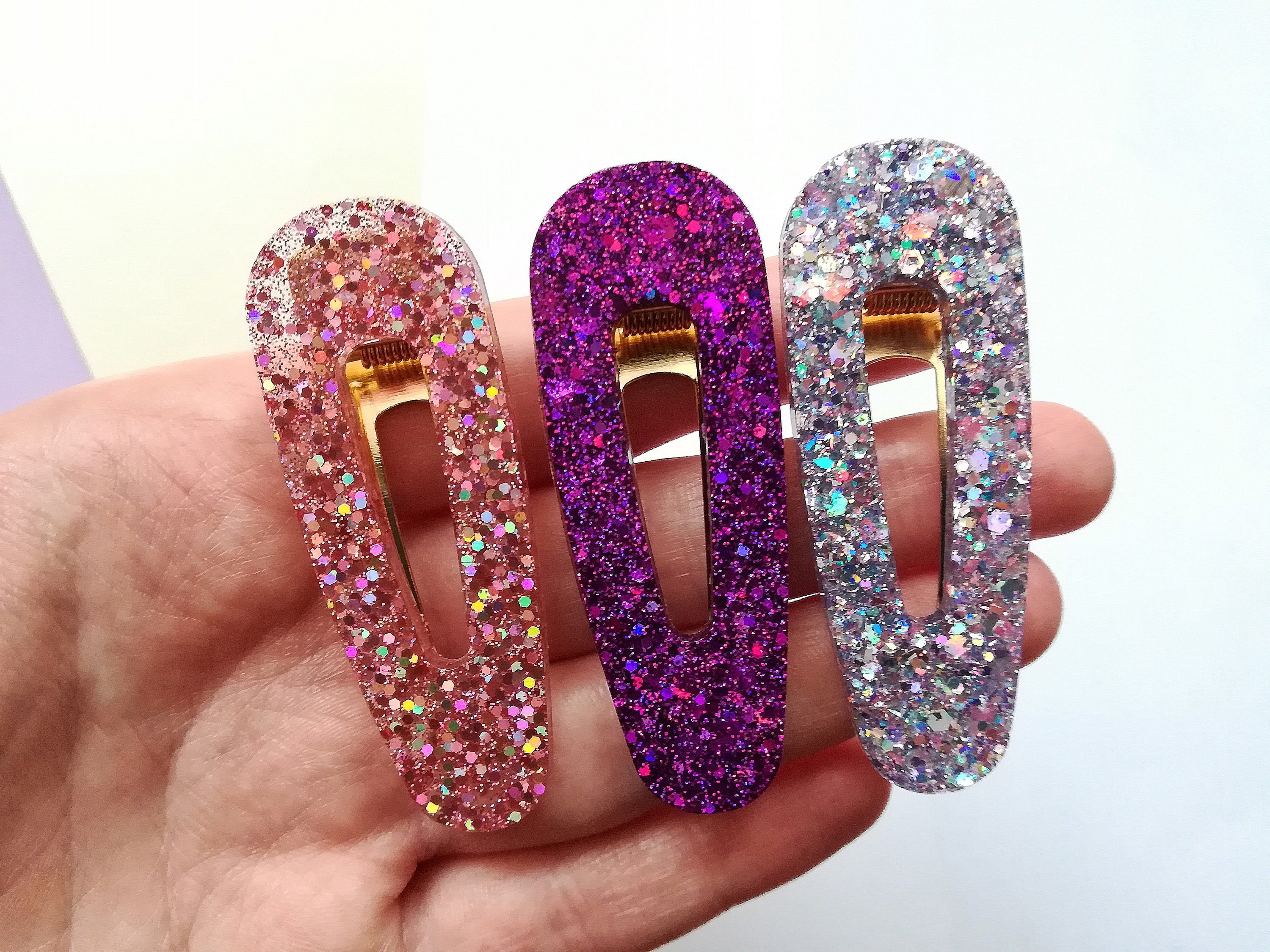 Glitter Resin Hair Clips Resin Barrette Hair Barrette Resin Etsy UK