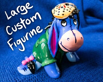 Custom Clay Figurine, Large Handmade Personalized Gift, Commission Cute Desk Decor Statue, Polymer Clay Sculpture, Clay Animal Figure Totem