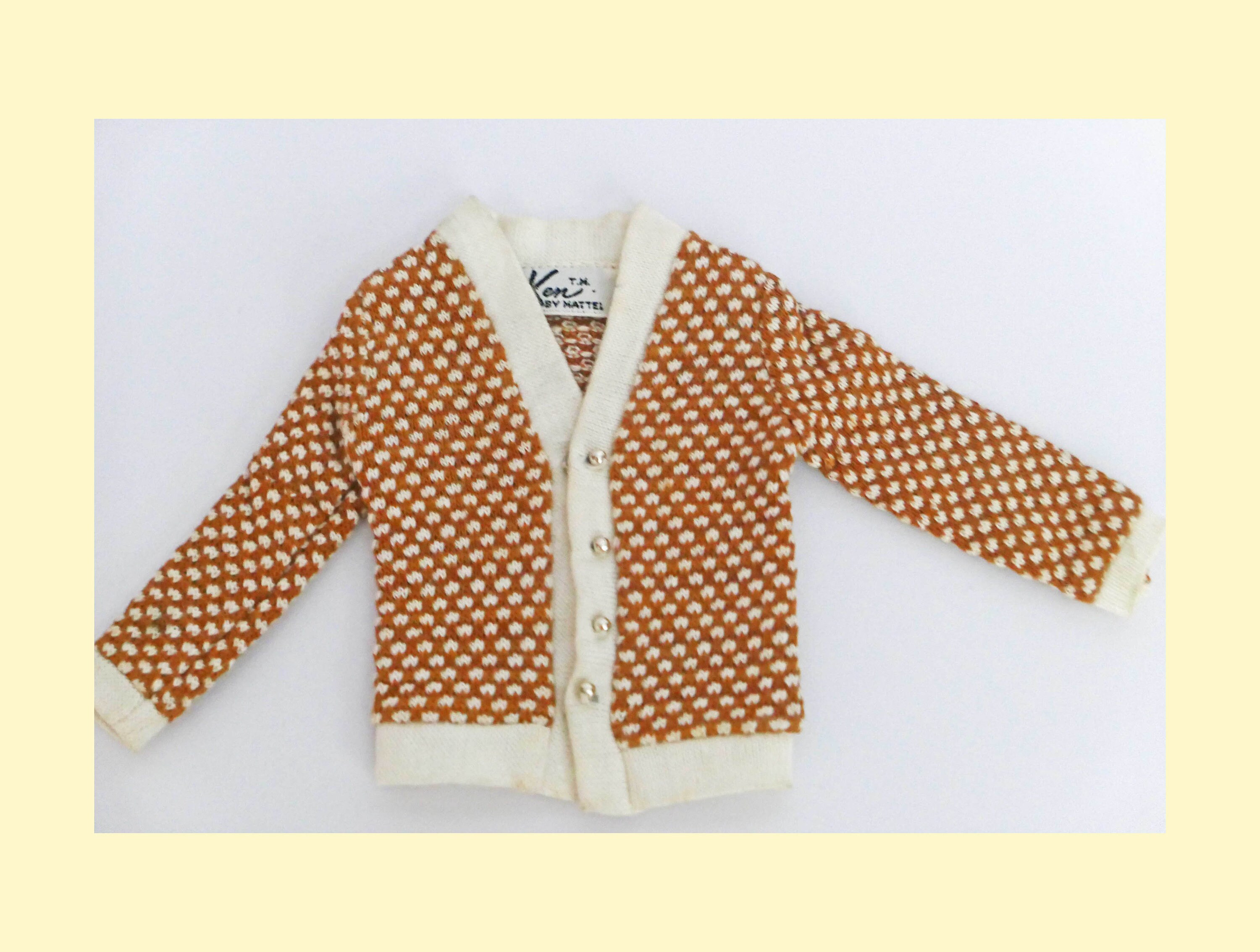 CROCHET PATTERN, Ken Doll Cardigan Pattern, Crochet Cardigan