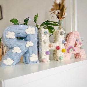 Cartas de fiesta de cumpleaños, UN cumpleaños, Signo de lana de nube, h r a carta, Guardería, Baby Shower, Cake Smash, Cartas de pared para bebés