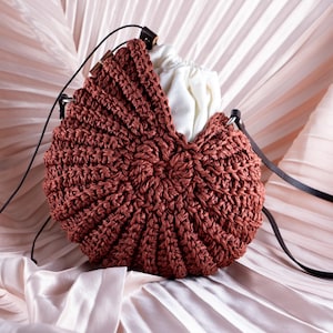 Borsa estiva all'uncinetto a forma di conchiglia, borsa da spiaggia in carta, borse da vacanza, borsa da mare a tracolla, borsa da weekend boho, conchiglia sirena, H2O