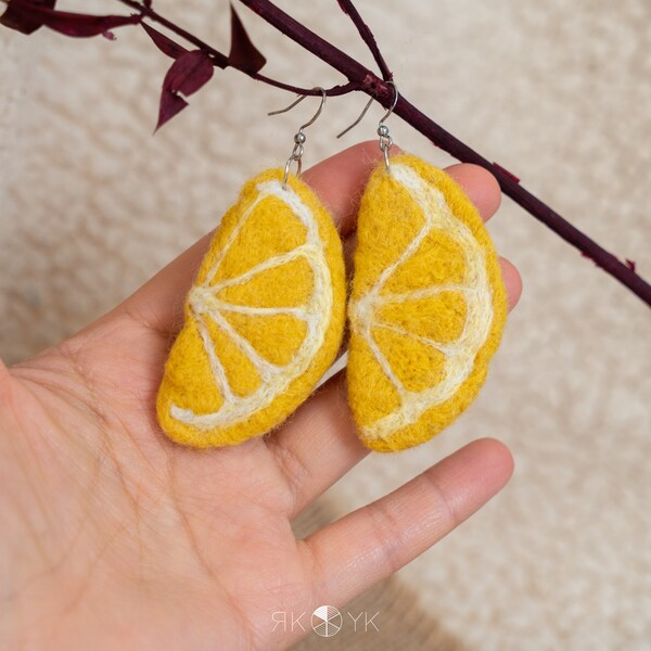 Felt Stud Earrings Etsy