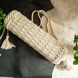 Macrame Yoga Mat Bag - Yoga Bag Strap - Yoga Mat Holder - Macrame Strap - Gift for Yoga Lovers