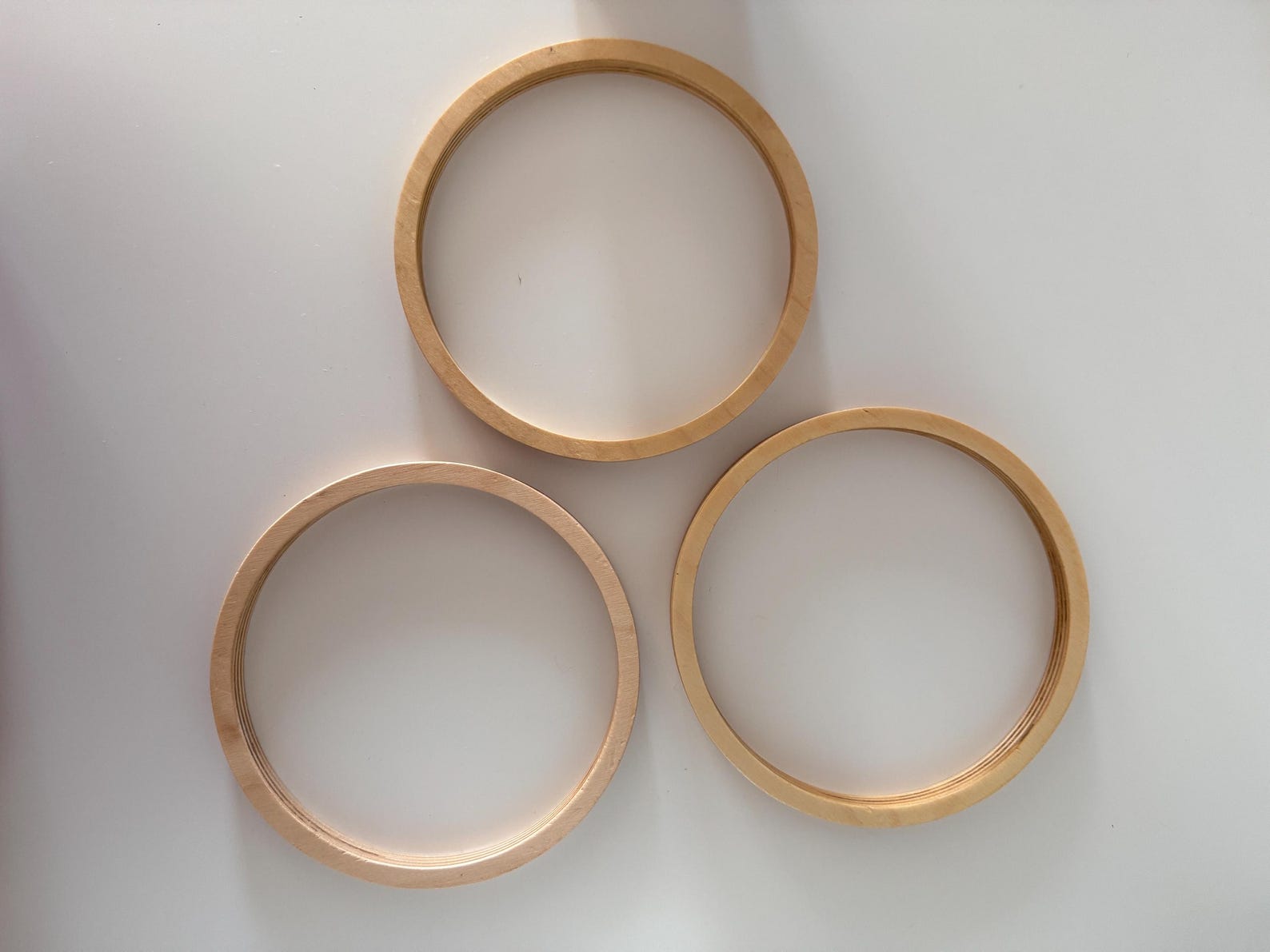 1 Pair Circular Wooden Hangle Bag, Natural Beech Wood Ring, Macrame Bag ...