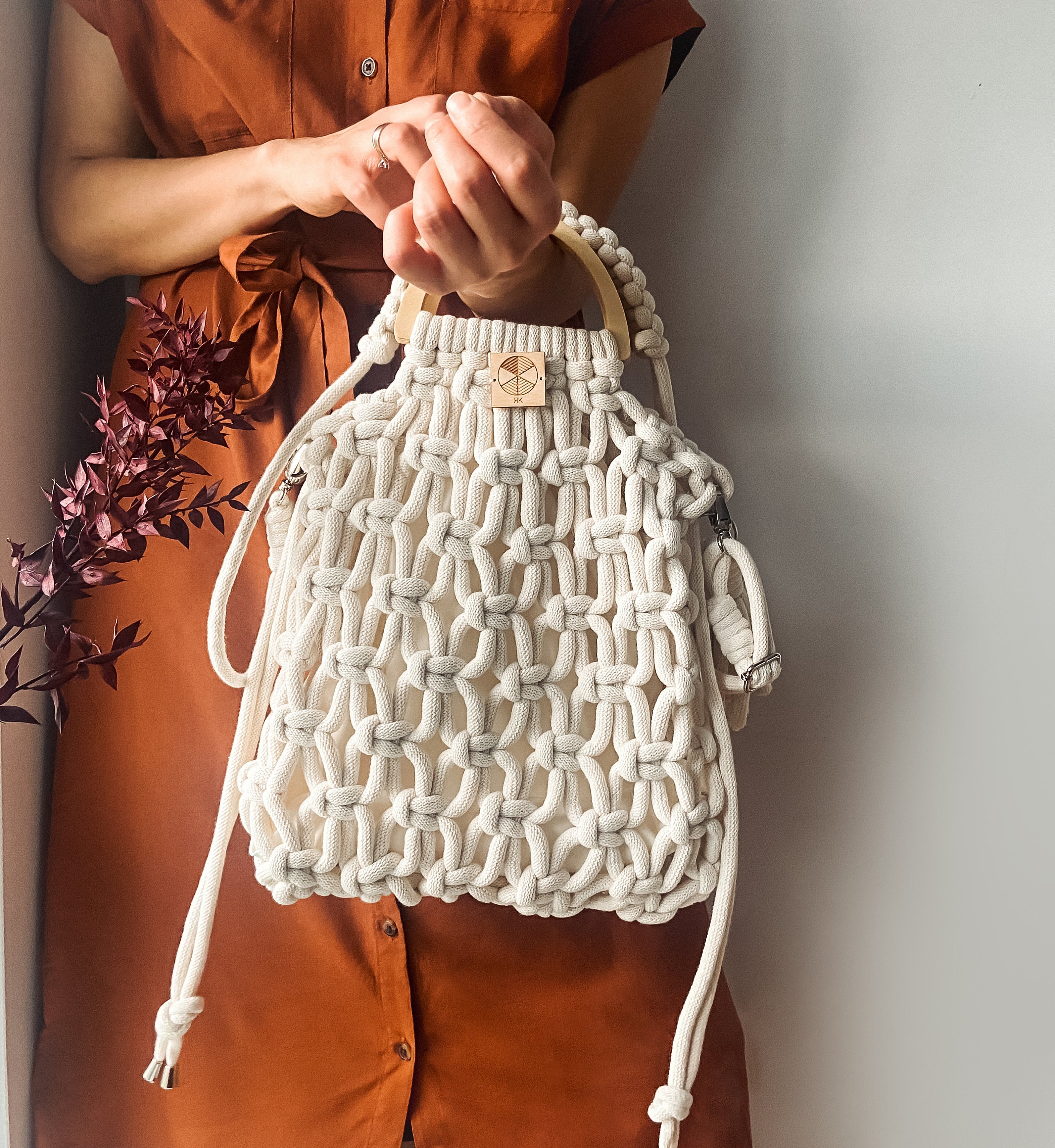Macrame Shoulder Bag Etsy