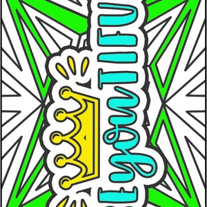 Coloring book pages Encouragement quotes 50 different | Etsy