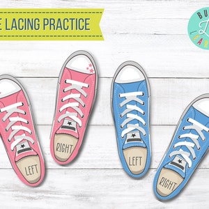 Shoe Lacing Cards,Printable, Shoe Tying Practice, Fine Motor Skills, Toddler Life Skills, Homeschool,Preschool,Kindergarten,Busy Binder