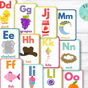 Alphabet Printable Flash Cards, Uppercase and Lowercase, ABC, Preschool ...