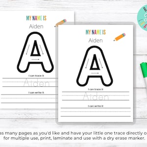 Personalized Name Tracing Worksheet, Learn to Write My Name Activity ...