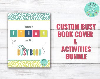 Custom Busy Book Bundle, Learning Printables for Busy Book or Binder, Educational Printables for Toddlers, Homeschool, Personalized, Digital