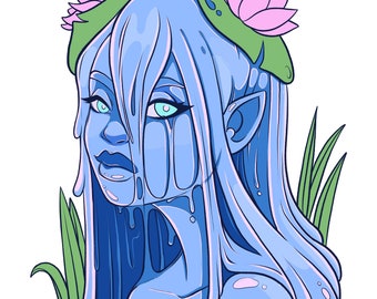 UNICKART - Lily Girl Sticker, Slaps, Street art