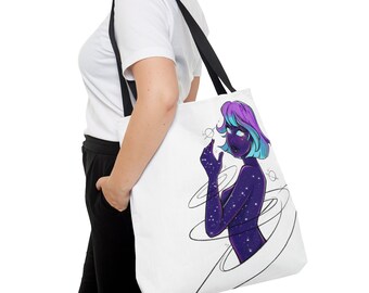 UNICKART - Space Galaxy Girl Tote Bag (AOP)