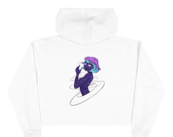 UNICKART - Space Galaxy Girl Crop Hoodie