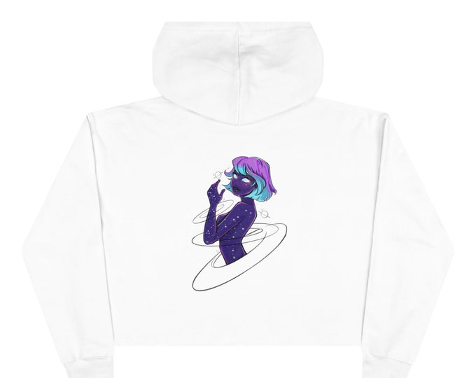 UNICKART - Space Galaxy Girl Crop Hoodie