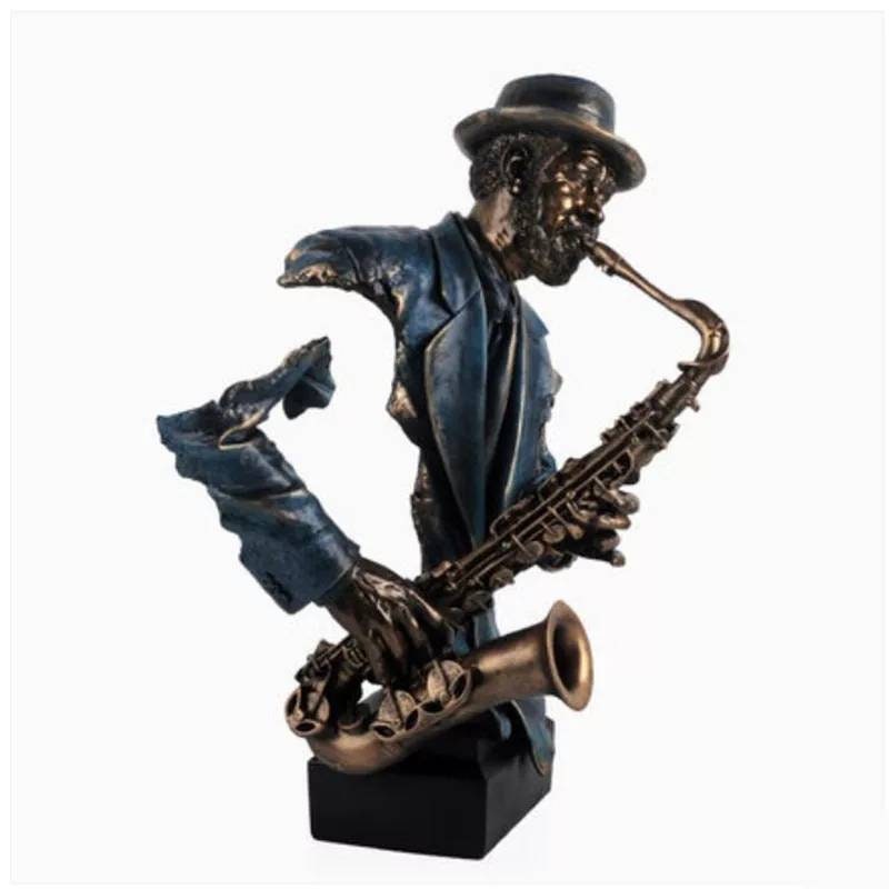 57cm Música Moderna Saxofón Bus Statue Figura Abstracta Figura Etsy