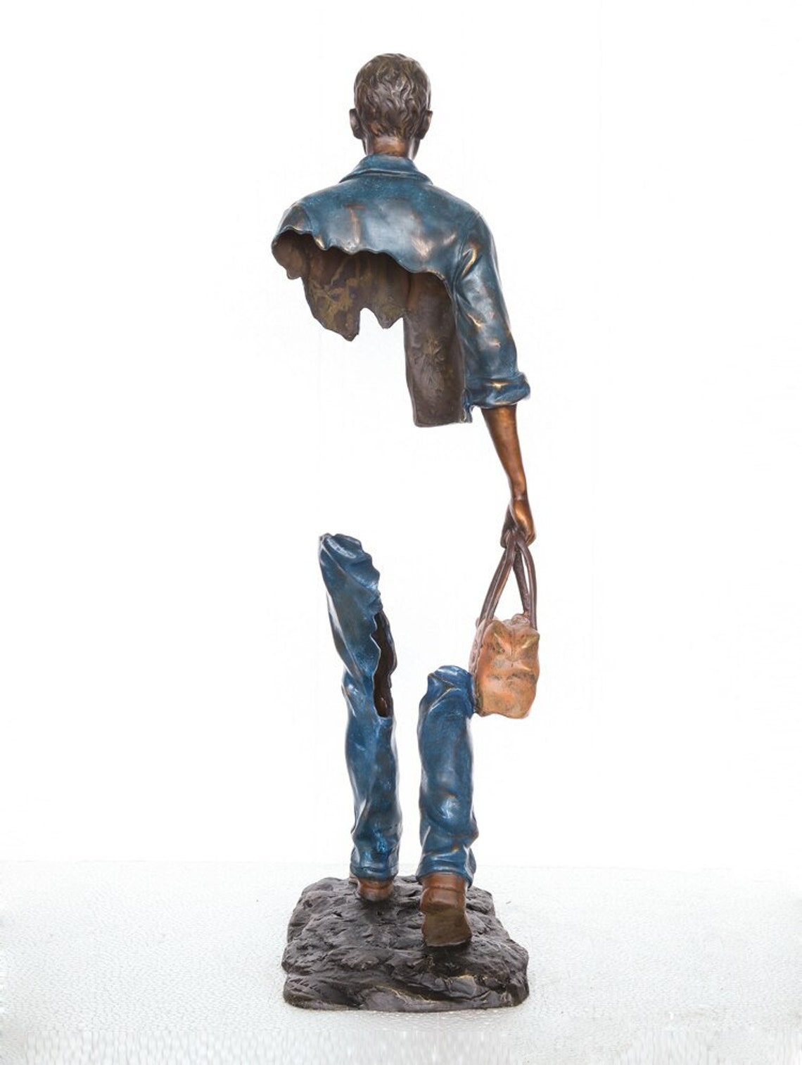 The Traveller Man Statue Famous Sculpture Hot Cast Bronze Full Etsy