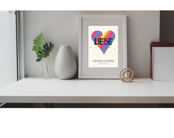 Love print, love wall art, whimsical print, whimsical art prints, love poster, printable wall art, digital download, prints art
