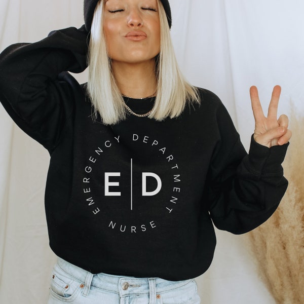 emergency room nurse sweatshirt, emergency room nurse gift, ER nurse shirt, emergency nurse top, new grad nurse gift, essential worker shirt
