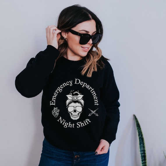 emergency room nurse sweatshirt, emergency room gift, ER shirt, night shift nurse, emergency nurse top, new grad nurse gift, essential work