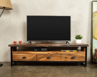 Tv stand, TV Unit, Mid century credenza, Rectangular Cabinet with Drawers, Media console center, Console Cabinet, Sideboard, record player