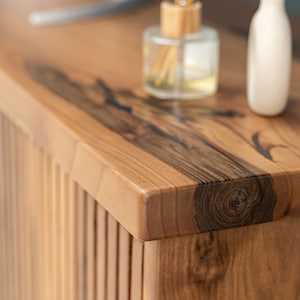 Walnut Wood TV Unit & Console, Modern and Unique Design Decor