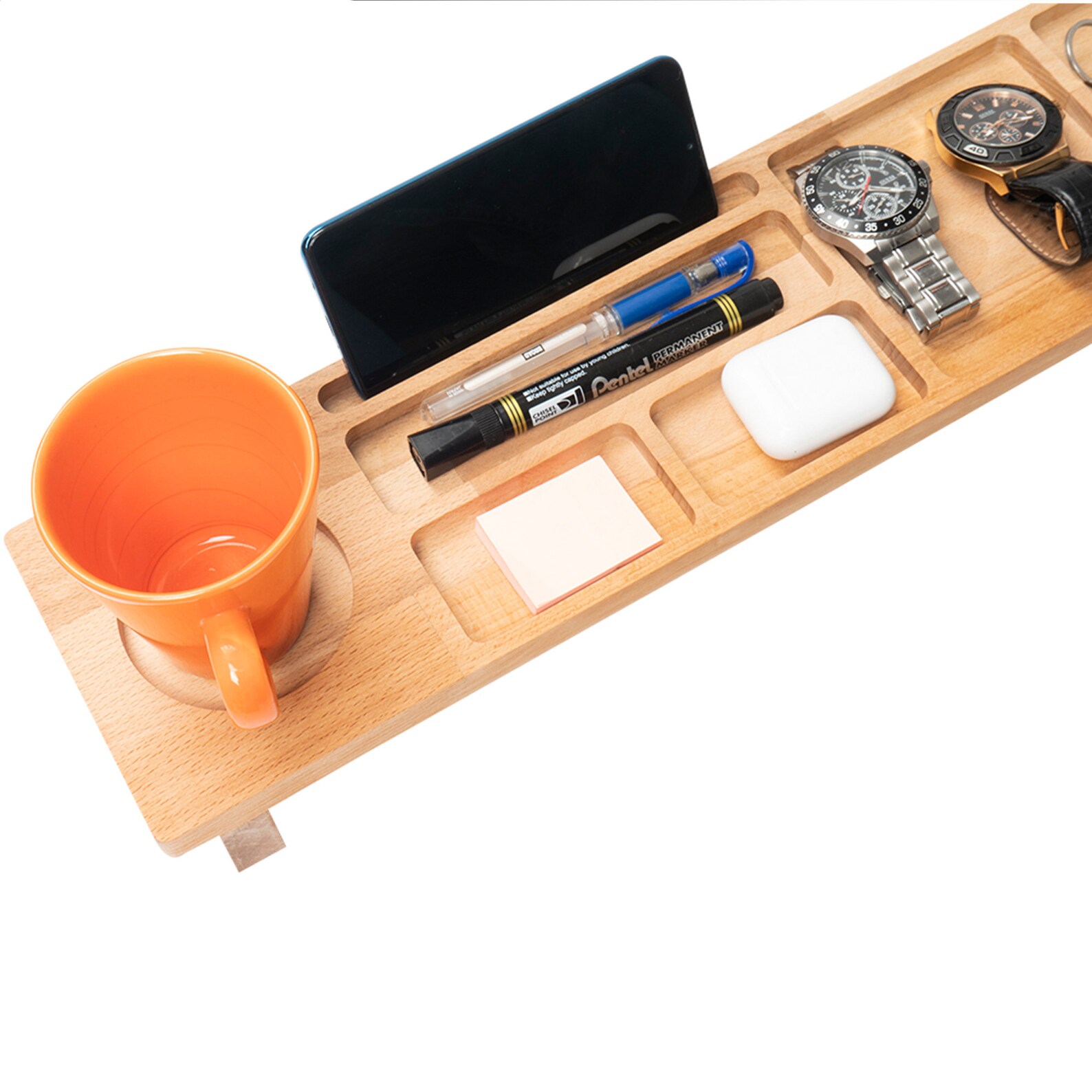 Wood Desk Organizer Office Desk Accessories Personalized Etsy